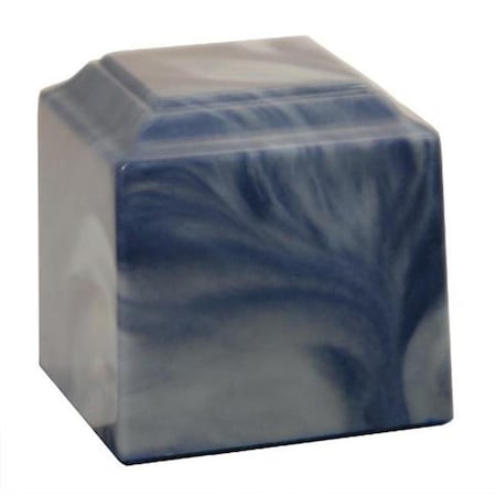 Medm Taylor Urns 390BL Cultured Marble Cremation Little Tahiti Baby Urn; Sky Blue 390BL